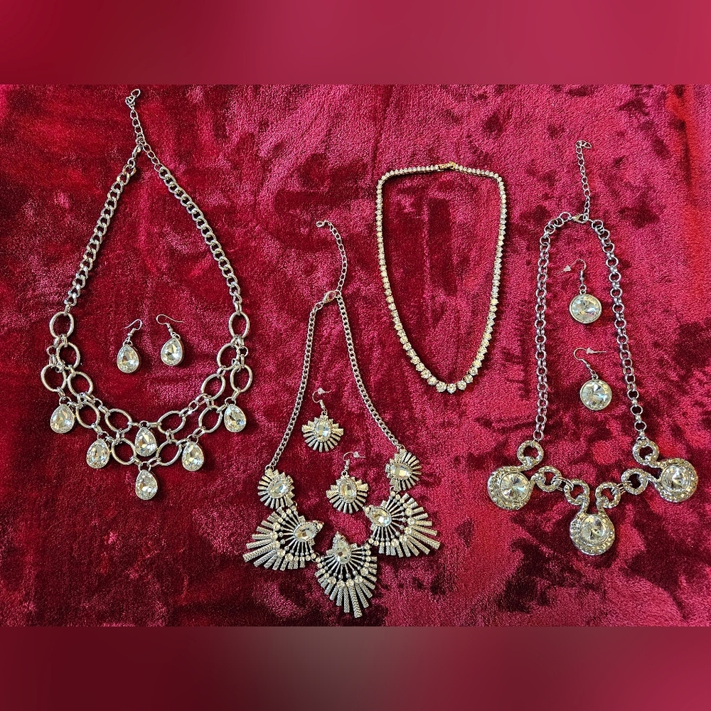 Lot of Rhinestone Jewelry
